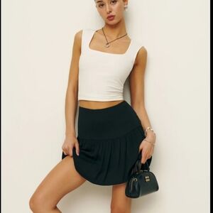 ASOS Black Tier Ruffle Mini Skirt M 6